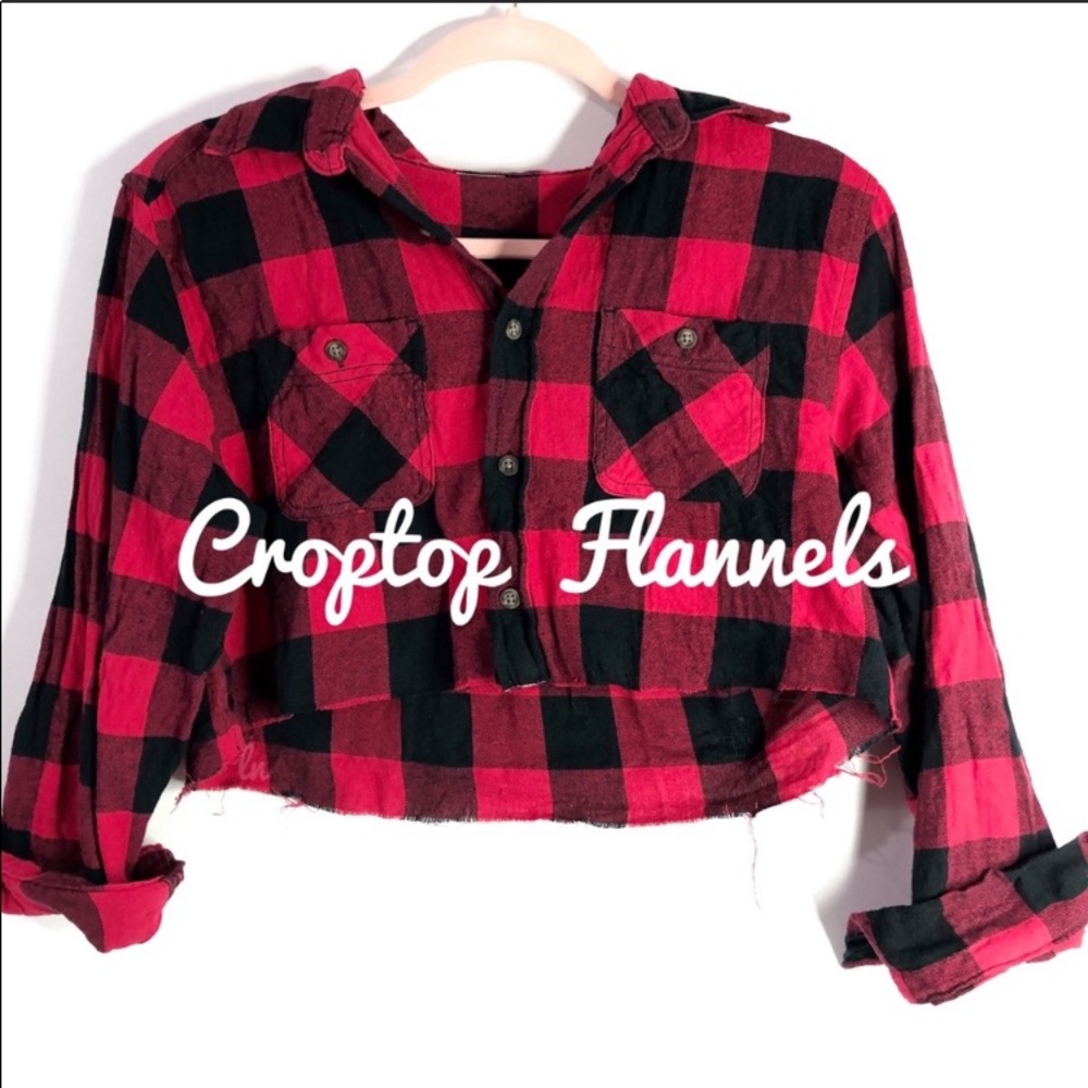 Croptop womens flannels, plaid shirt, sexy NWOT